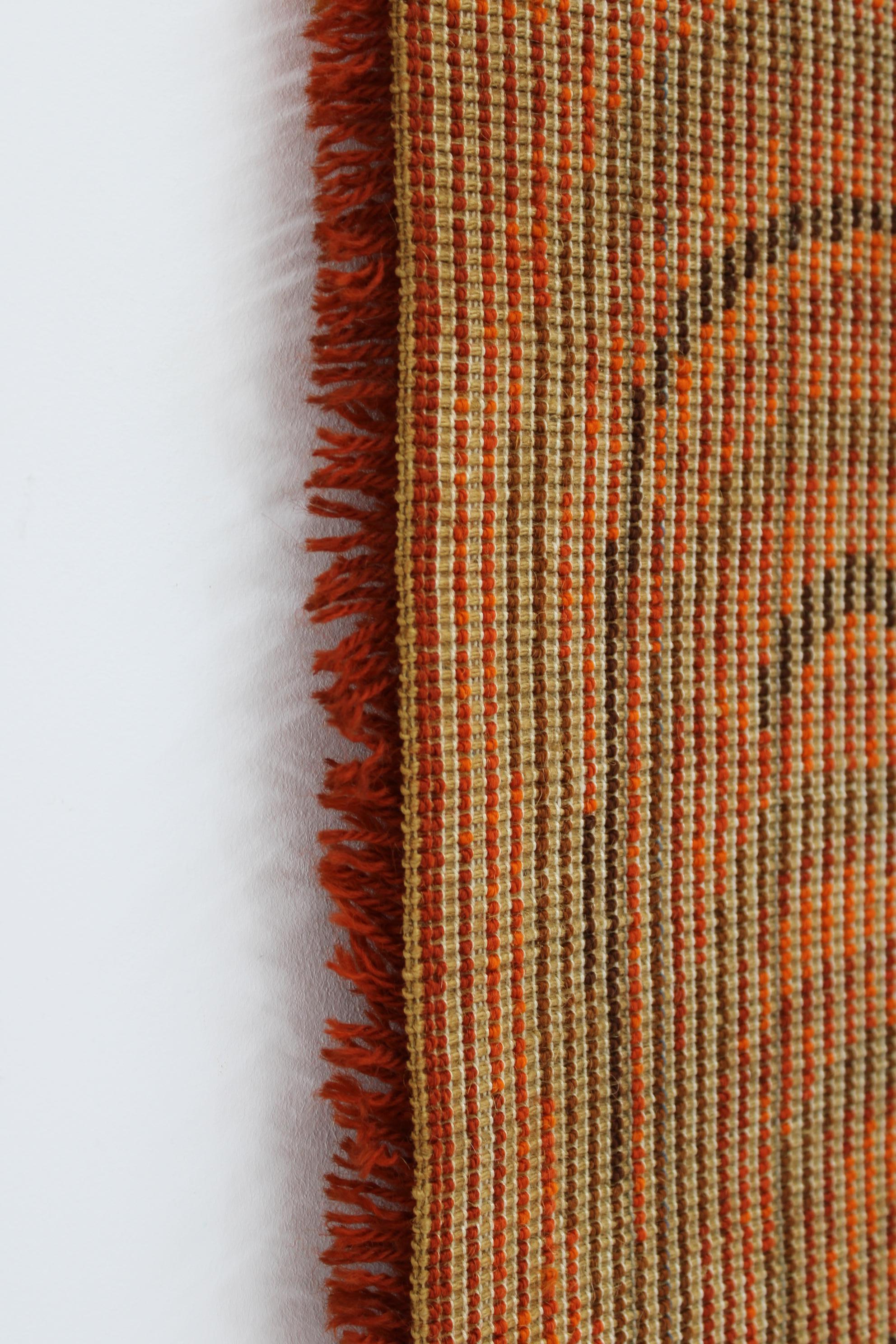 1970s Small Danish Wool Rug or Tapestry For Sale 6