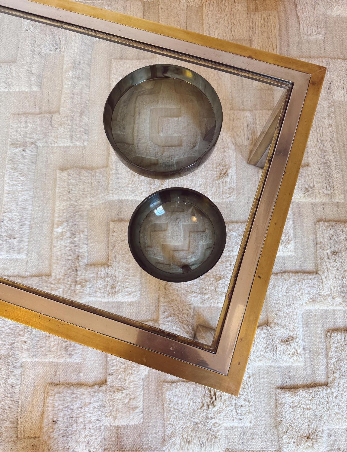 Brass 1970s Small Romeo Rega Coffee Table For Sale