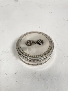 1970's small silver plated boxe by Christian Dior