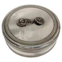 1970's small silver plated boxe by Christian Dior