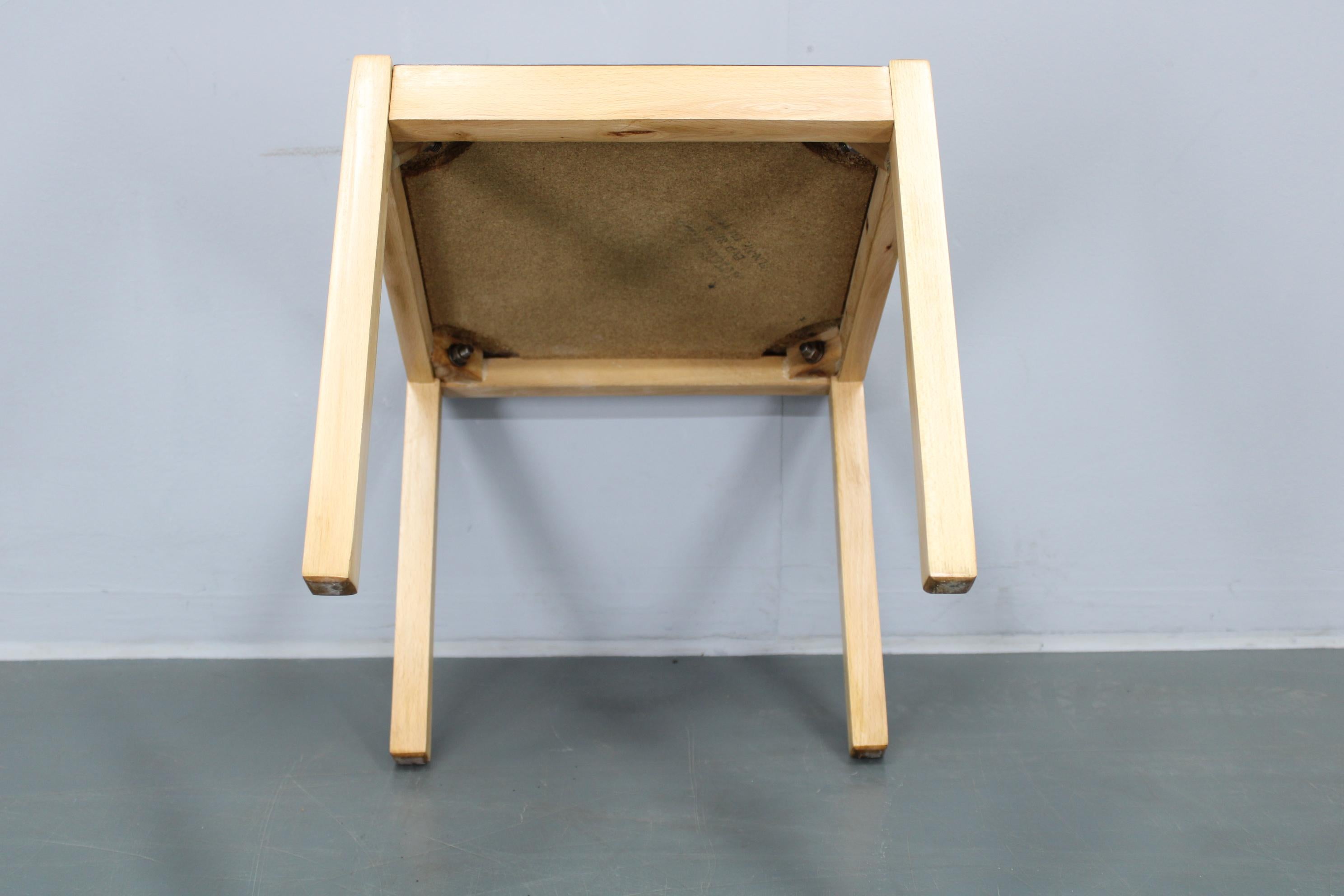 1970s Small Tile Beech Table, Denmark For Sale 2
