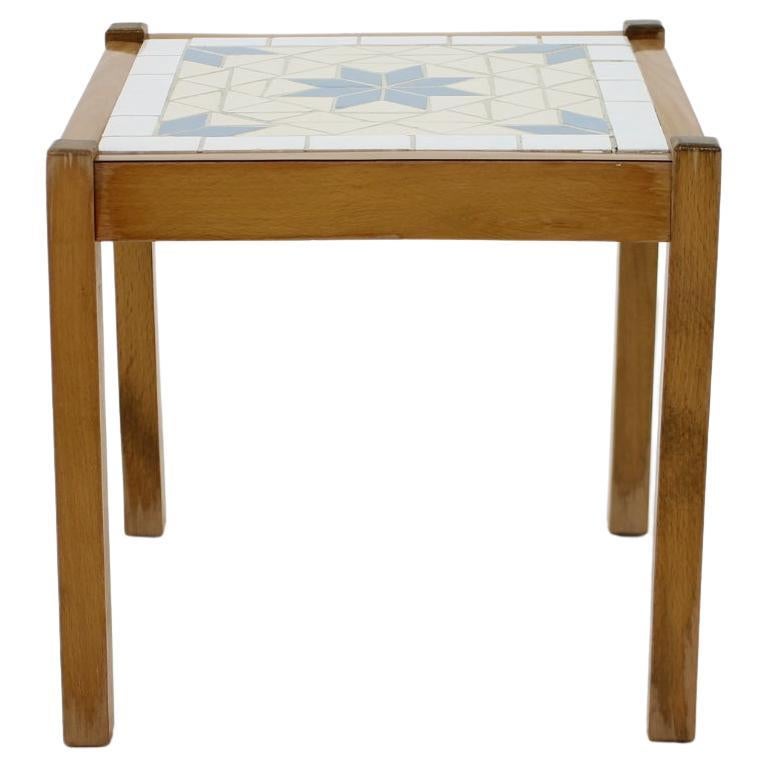 1970s Small Tile Side Table, Czechoslovakia 