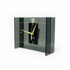 1970s Smoked Lucite Clock by Robert Blosser for Design Group