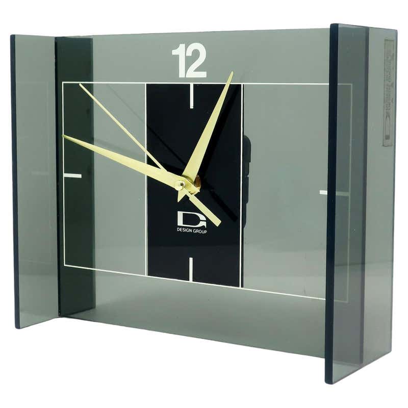 Smoked Acrylic Standing Clock By Design Group For Sale at 1stDibs ...
