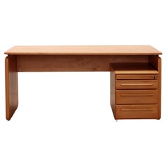 1970s Solid Beechwood Desk with Drawers, 1970 Germany