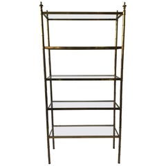 1970s Solid Brass Étagère