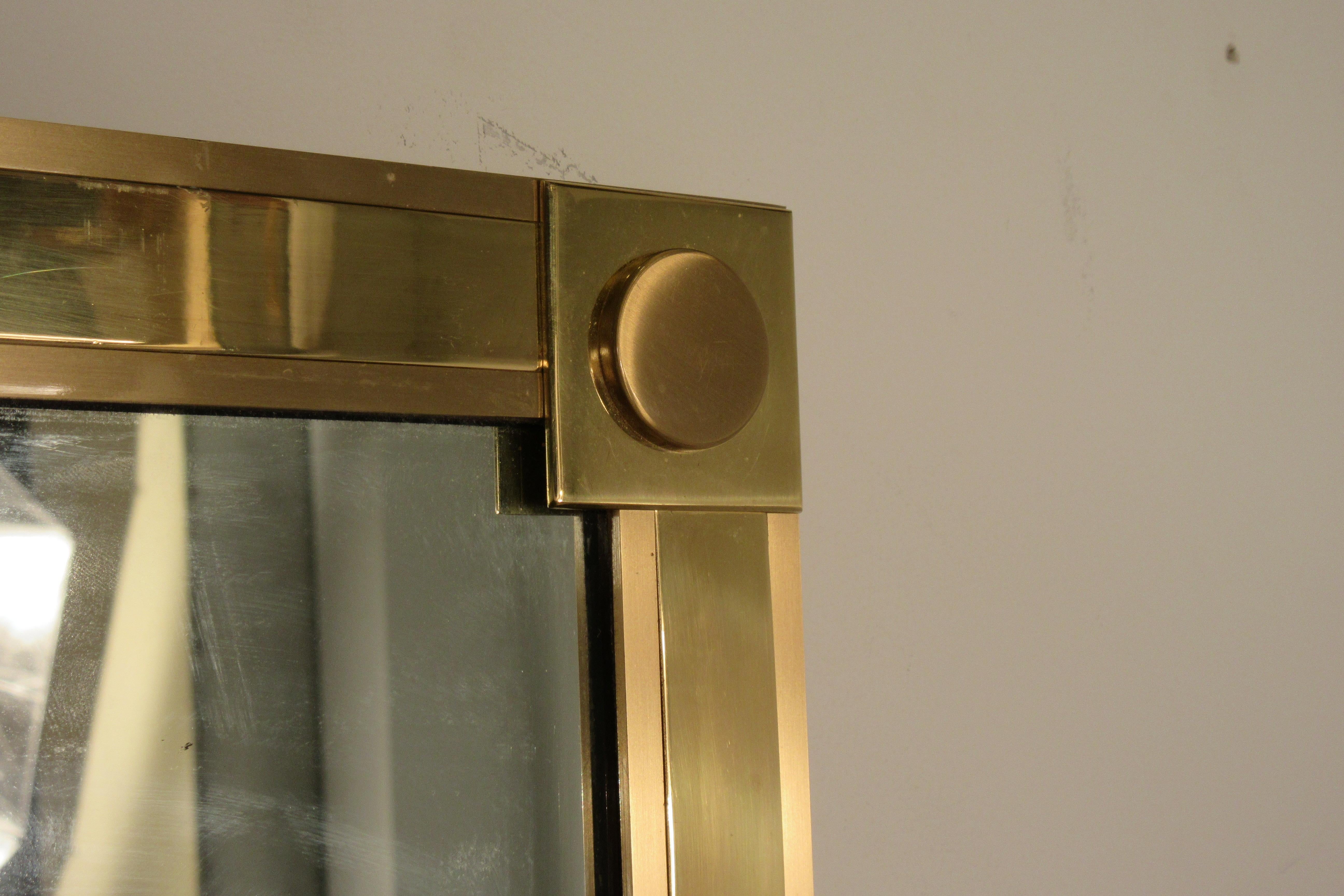 Late 20th Century 1970s Solid Brass Mirror