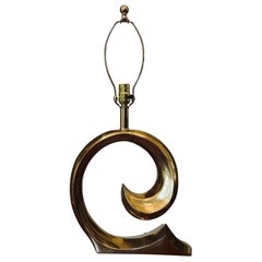 Tischlampe „Pierre Cardin“ aus massivem Messing aus den 1970er Jahren von Erwin Lambeth