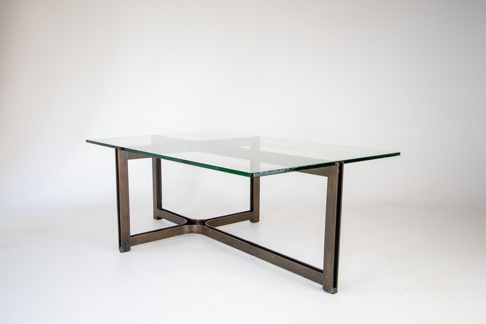 Mid-Century Modern Table basse architecturale Tom Lopinski Dunbar des années 1970 en vente