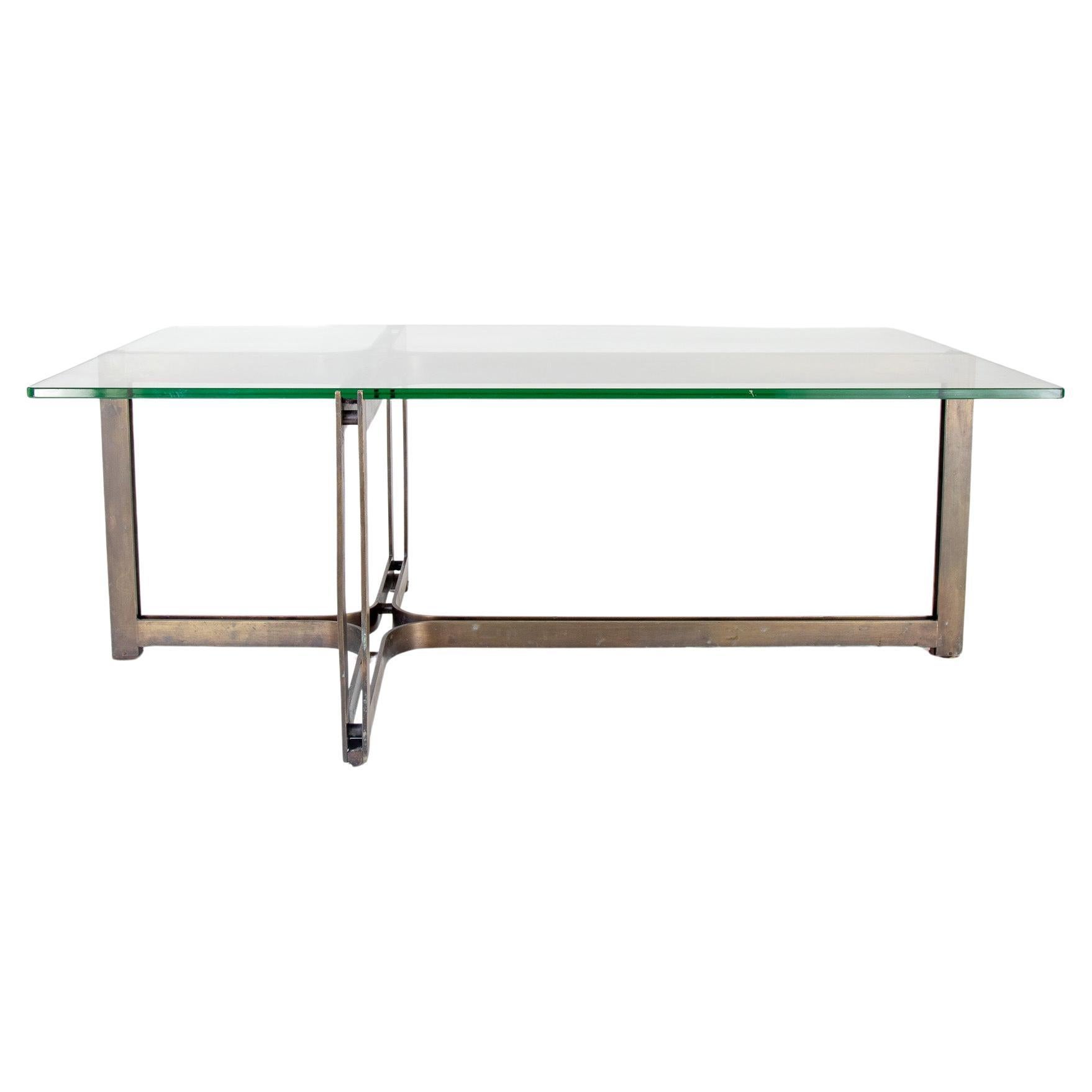 Table basse architecturale Tom Lopinski Dunbar des années 1970 en vente