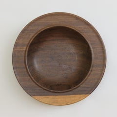 1970s Solid Midcentury Padouk Large Wooden Fruit Bowl Hand Turned