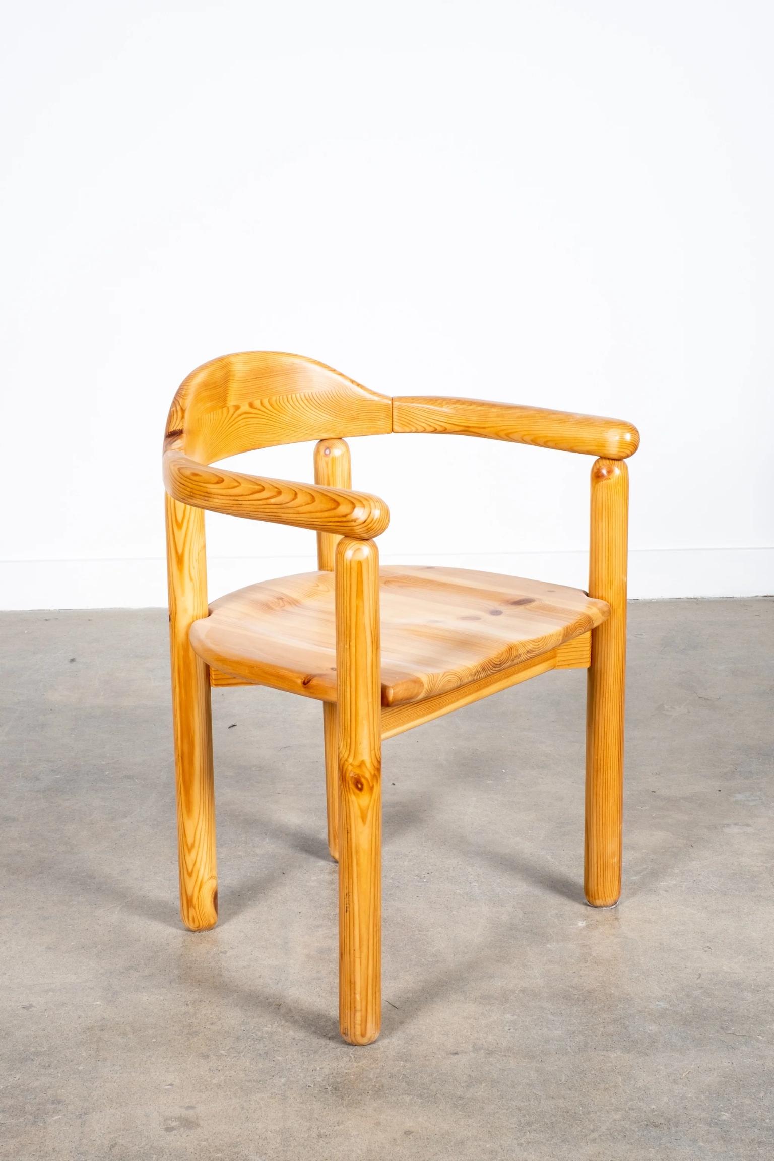 Post-Modern 1970s Solid Pine Armchair by Rainer Daumiller For Sale