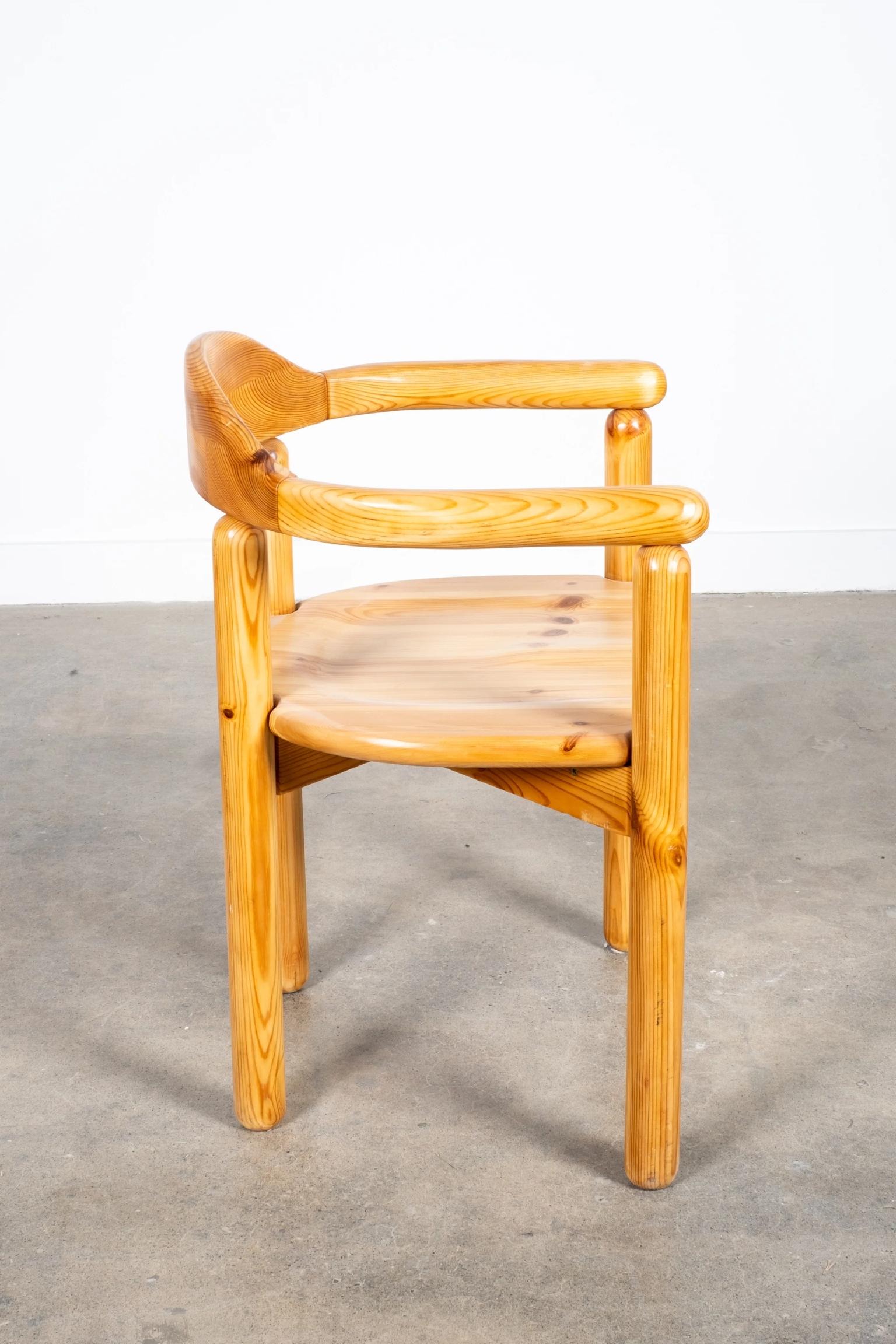 Danish 1970s Solid Pine Armchair by Rainer Daumiller For Sale