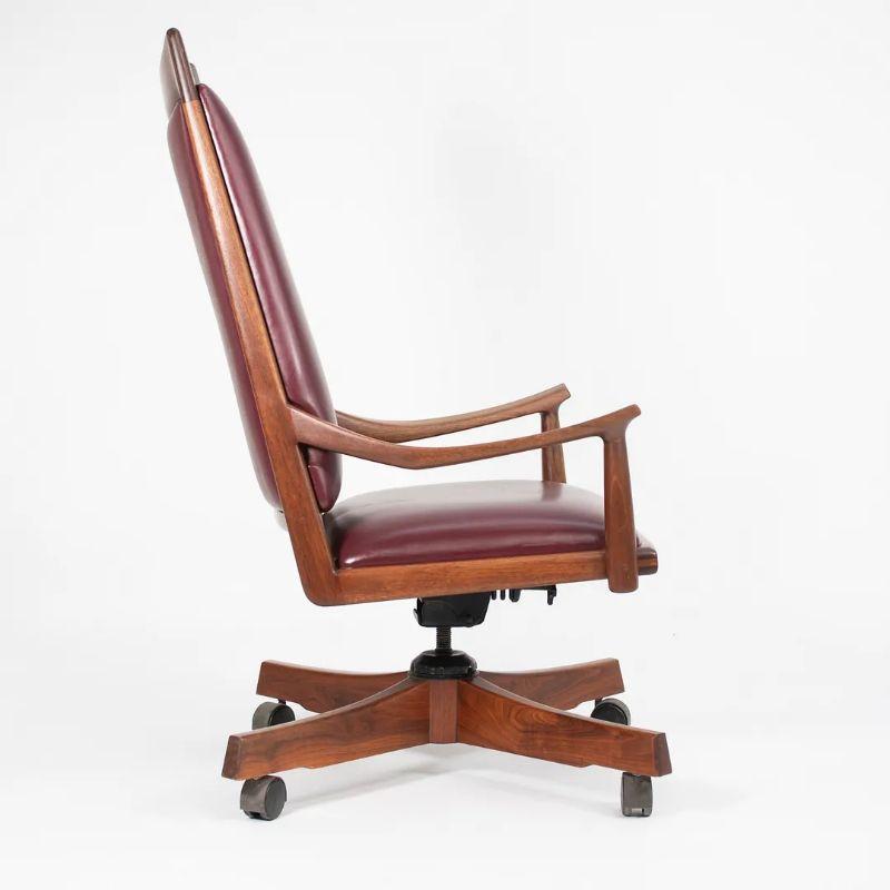 American 1970s Solid Walnut Desk Chair by John Nyquist made in California For Sale