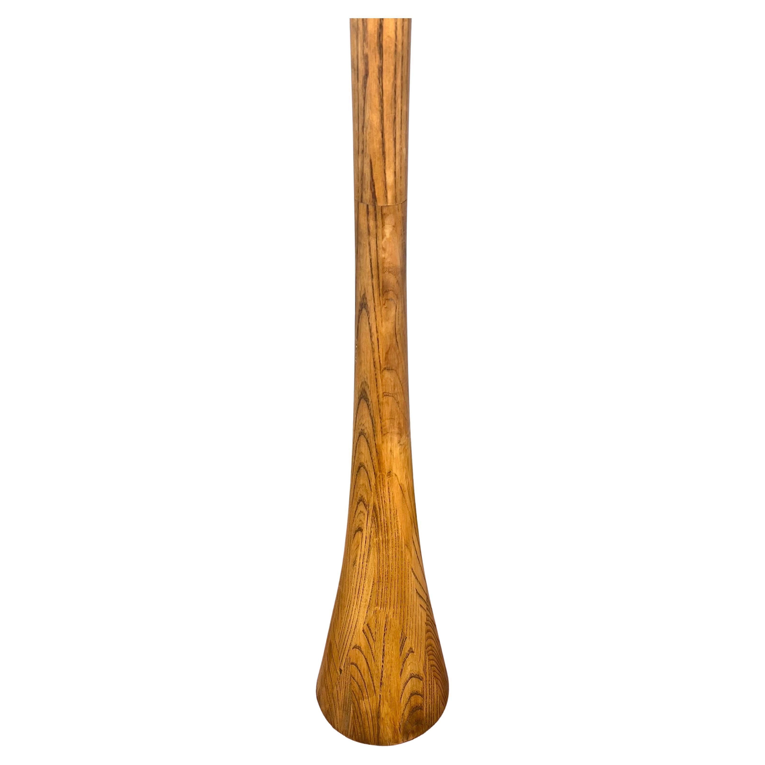 Beautiful floor lamp in solid walnut base with milk glass lamp shade circa 1970's .nice clean condition. beautiful grain original finish lampshade comes off for shipping.