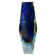 1970s, Sommerso Blue Murano Glass by Seguso