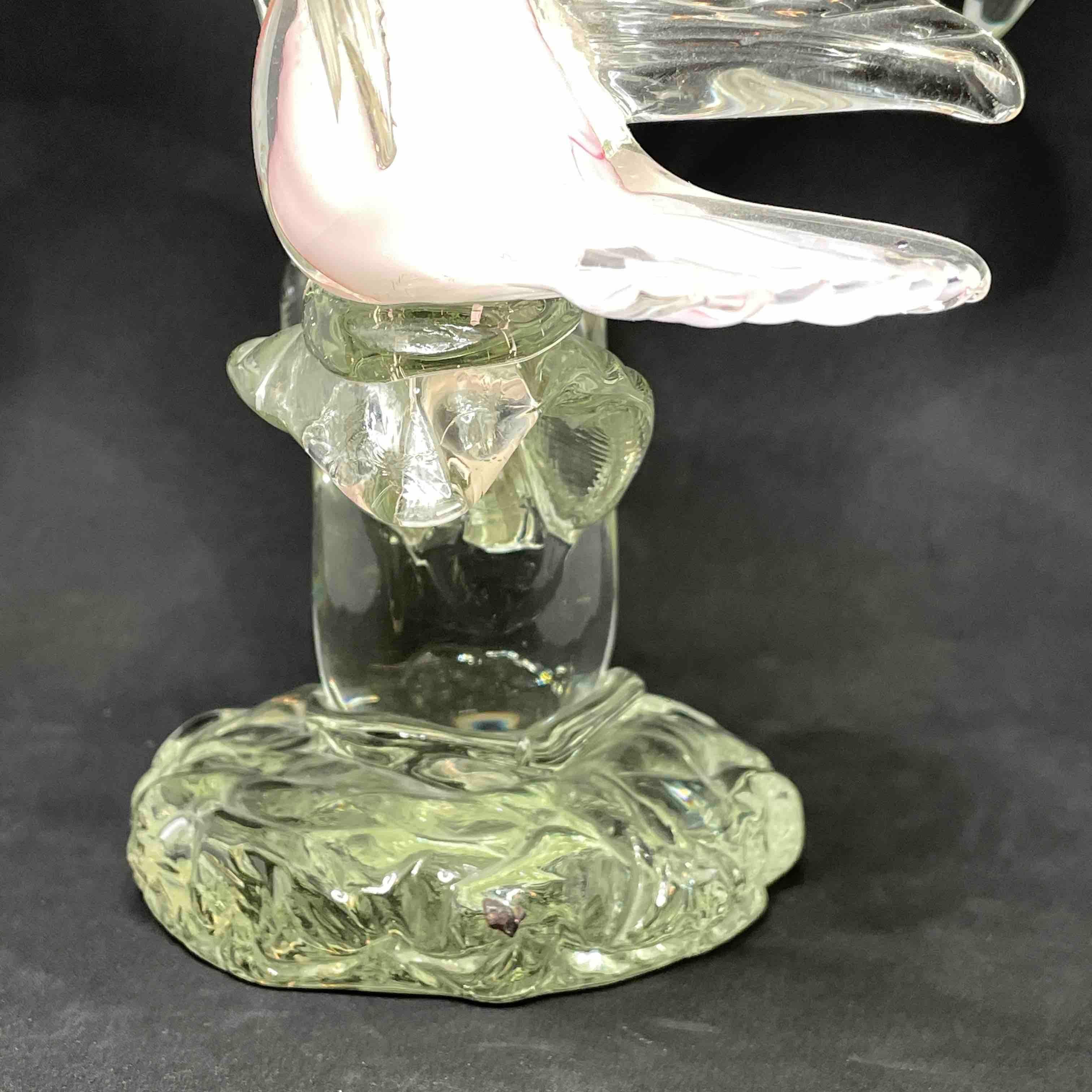 1970's Sommerso Murano Glass, Birds, Doves on a Tree, Sculpture For Sale 1