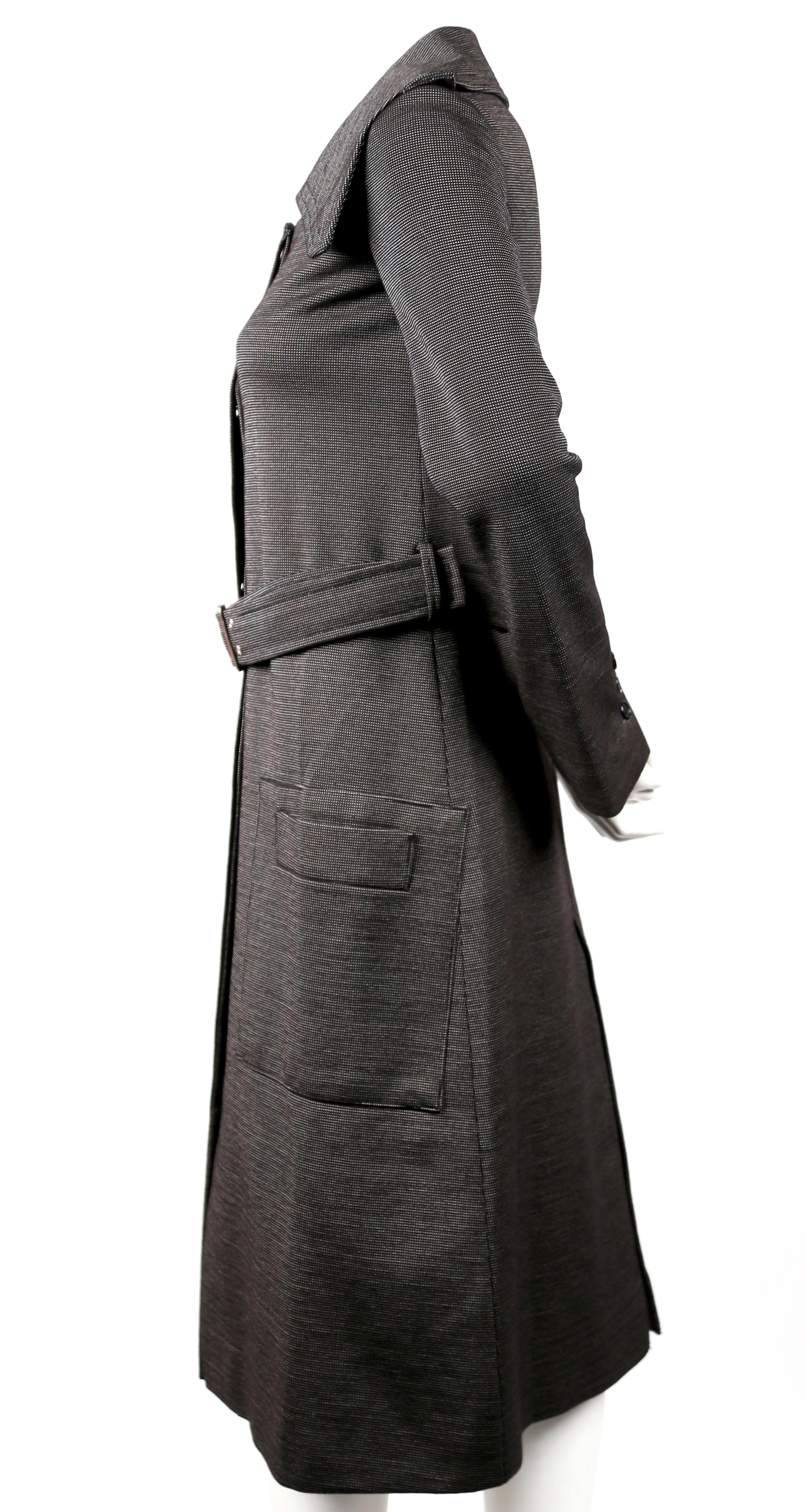 1970's SONIA RYKIEL black fitted trench For Sale 1