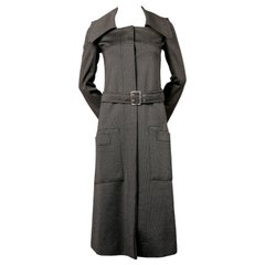 Vintage 1970's SONIA RYKIEL black fitted trench