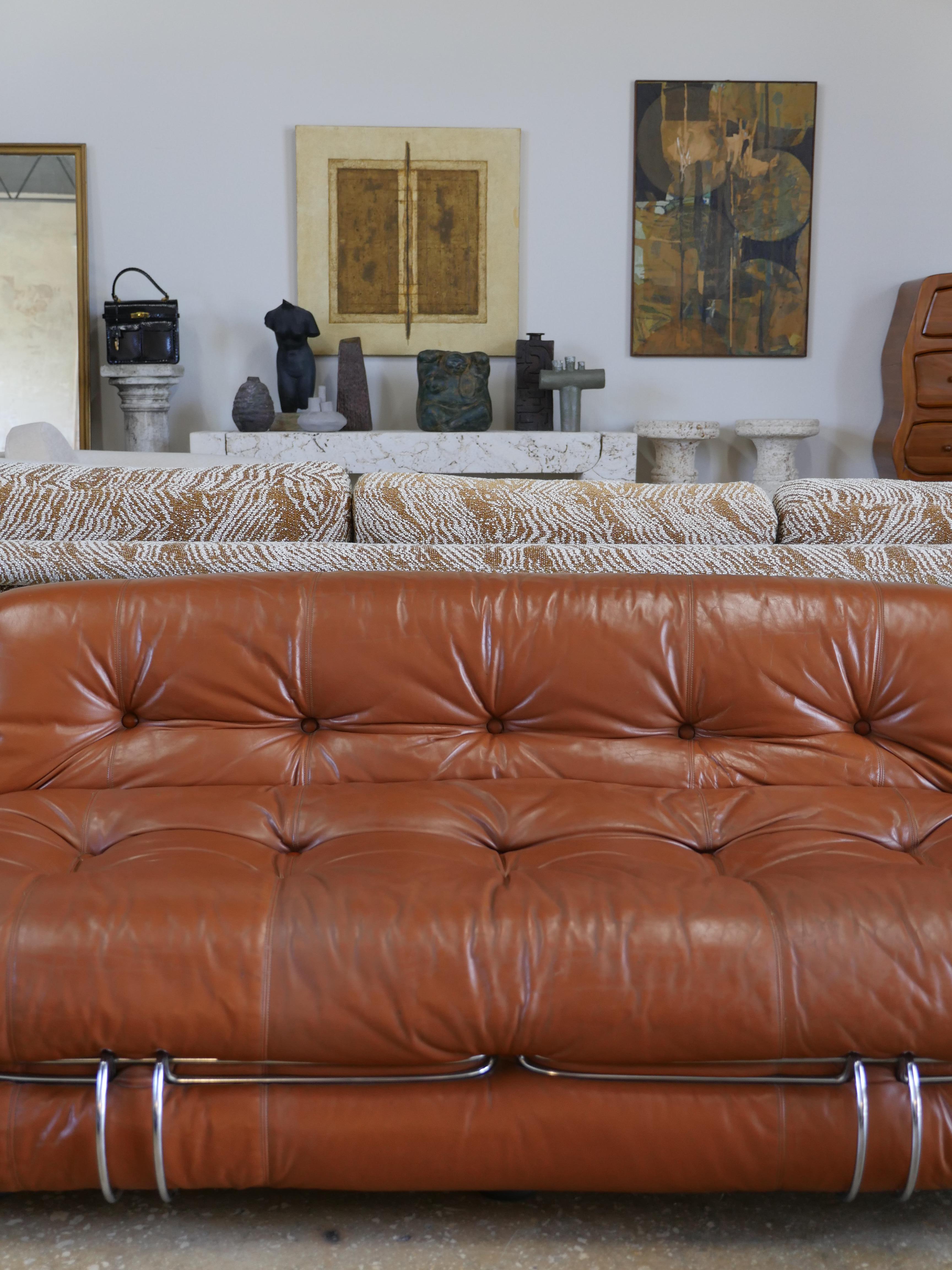 As we grow older, we start to appreciate the beauty of things that are made to last. Our vintage Cassina Soriana settee designed by Tobia and Afra Scarpa are one of those things. Procured from a family who journeyed with it for over five decades,