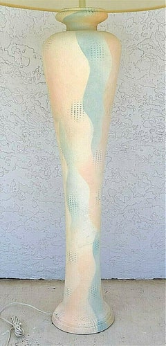 1970's Southwestern Style Textured Plaster Floor Lamp