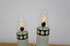 1970's Soviet Era "Ogonek" Flame Glass Table Lamp