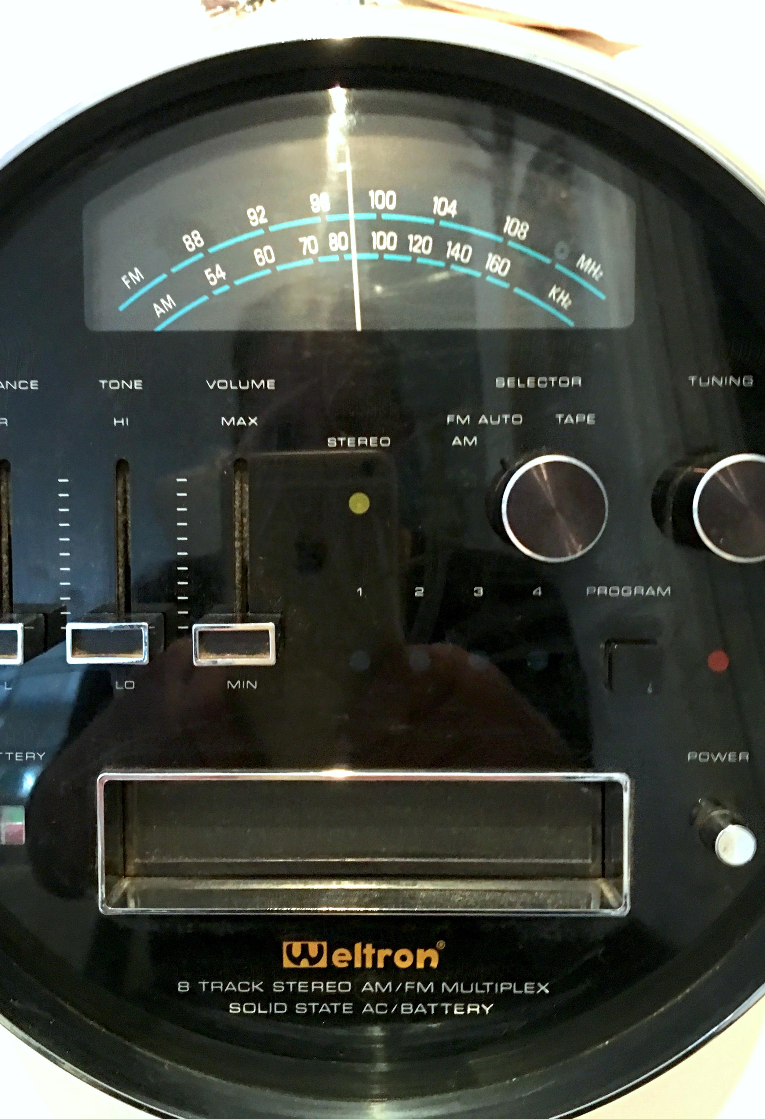 1970's Space Age 360 AM/FM Radio and 8 Track Player by, Weltron 2