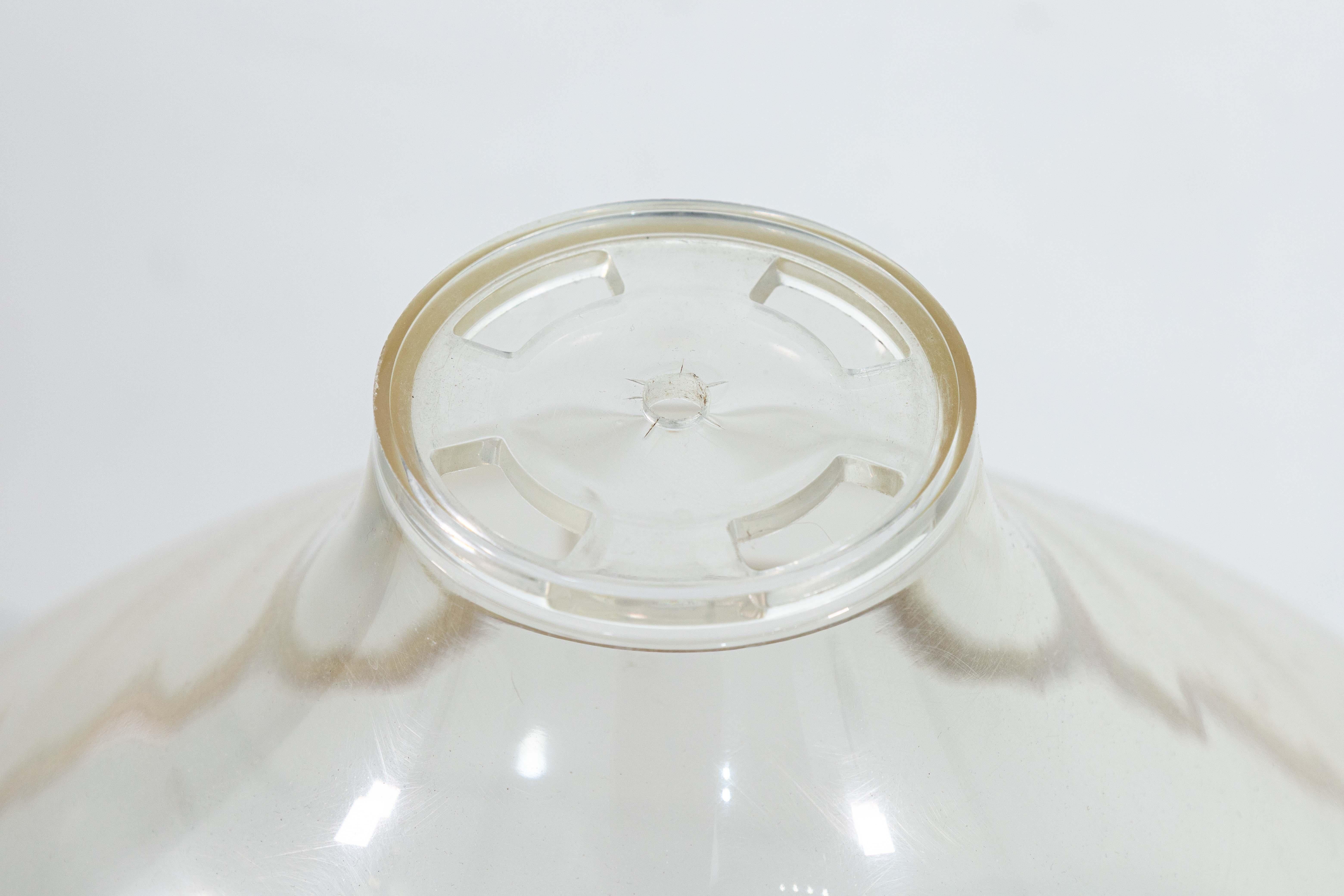 Modern 1970s Space Age Acrylic Teardrop Shape Standing Terrarium Floor Planter For Sale