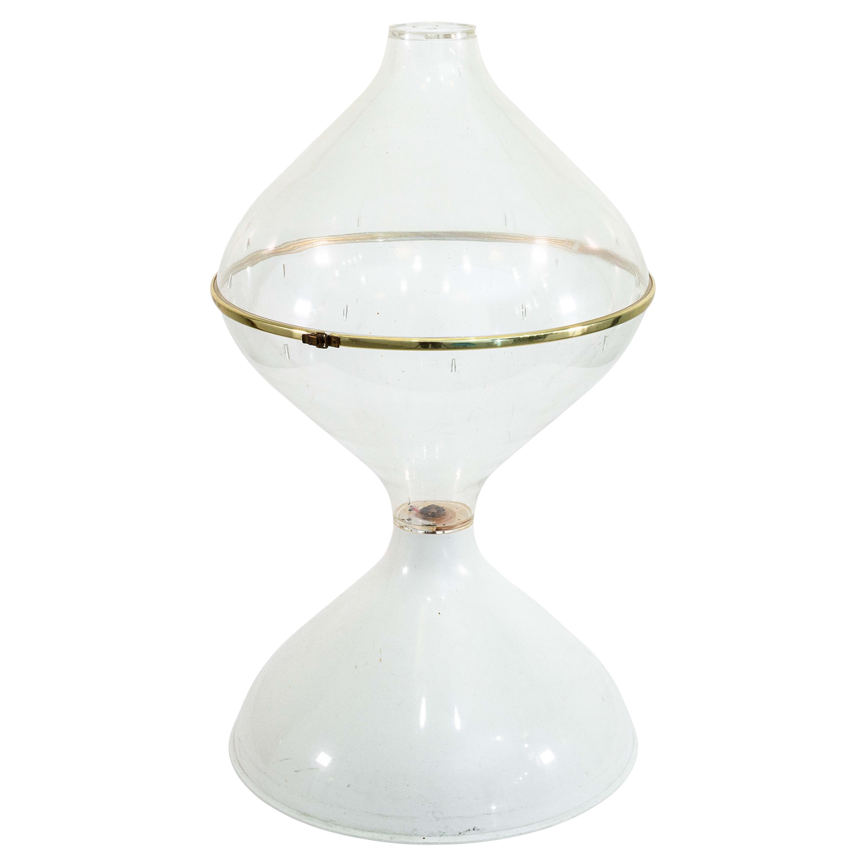 1970s Space Age Acrylic Teardrop Shape Standing Terrarium Floor Planter