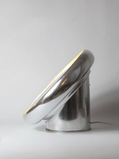 1970s Space Age Backlit Table Mirror & Lamp in the Manner of Gino Sarfatti