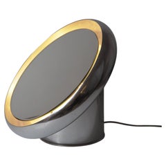 1970s Space Age Backlit Table Mirror & Lamp in the Manner of Gino Sarfatti