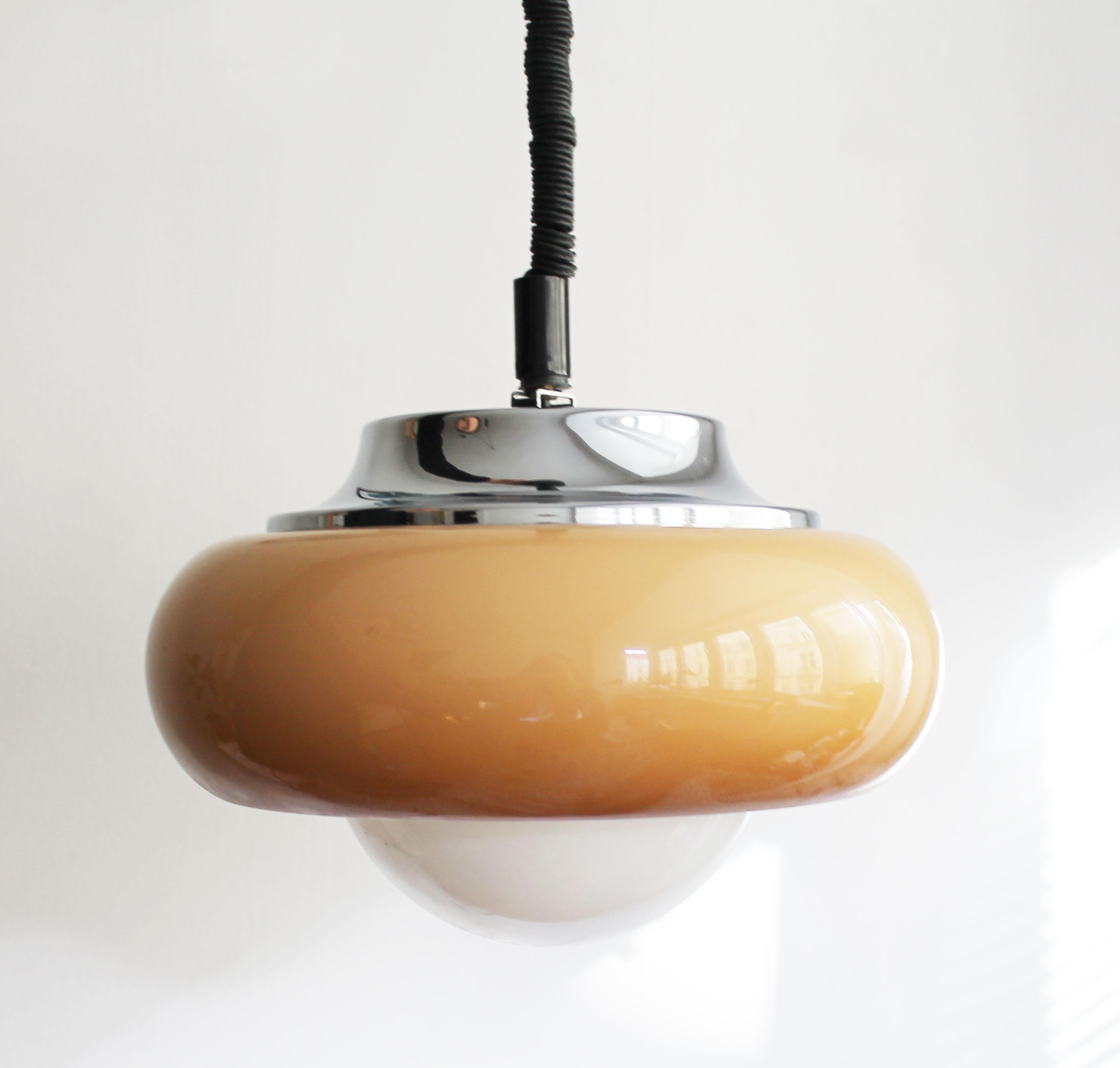 Cast 1970's Space Age Ceiling Lamp by Guzzini, Italy