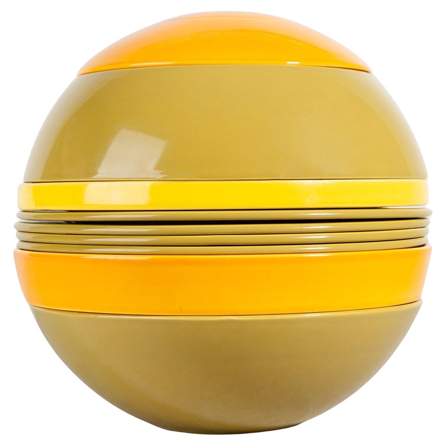 Set di stoviglie in ceramica dell'era spaziale degli anni '70 'La Boule' di Villeroy & Boch, Germania