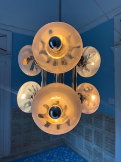 Lustre de l'ère spatiale des années 1970 par Carlo Nason, Murano