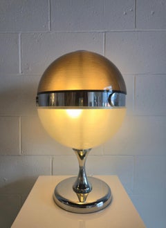 1970s Space Age Chrome and Acrylic Lamp