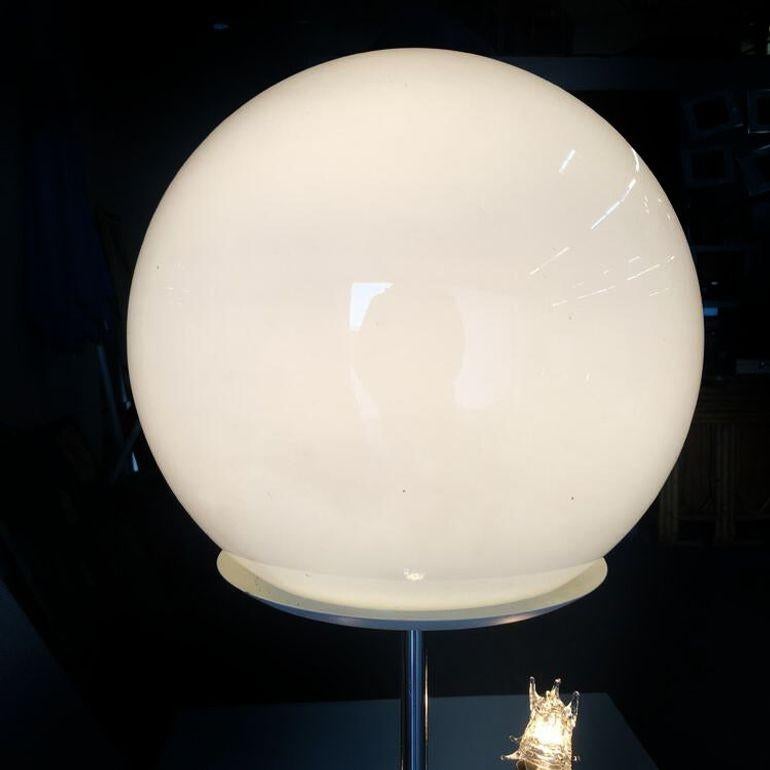 Steel 1970s Space Age Chrome Ball Table Lamp W/ Fours Lights, Attributed to Torino For Sale