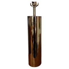 1970's Space Age Chrome Cylinder Table Lamp by Robert Sonneman