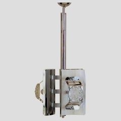 Lampada a sospensione Modern Age cromata del Medioevo, AV Mazzega, Italia 1970s