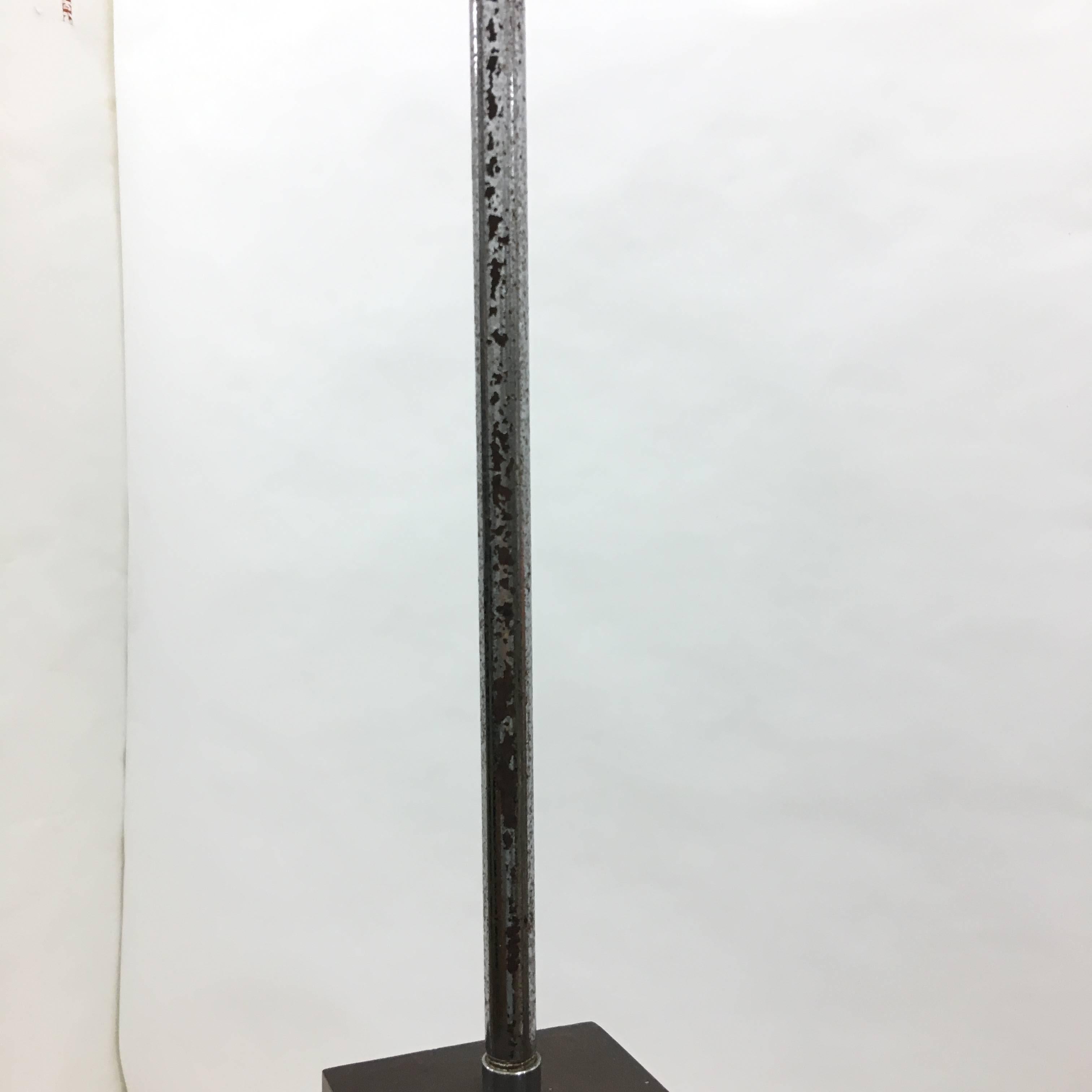 Lampadario cubico italiano in alluminio e vetro di Murano degli anni '70 di Sciolari in vendita 2