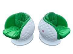 1970s Space Age Fiberglass Pga Golf Ball Pod Chair-A Pair