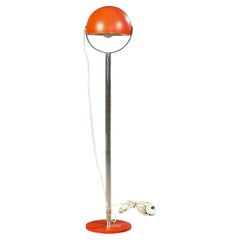 1970s Space Age Floor Lamp in Orange and Lucite