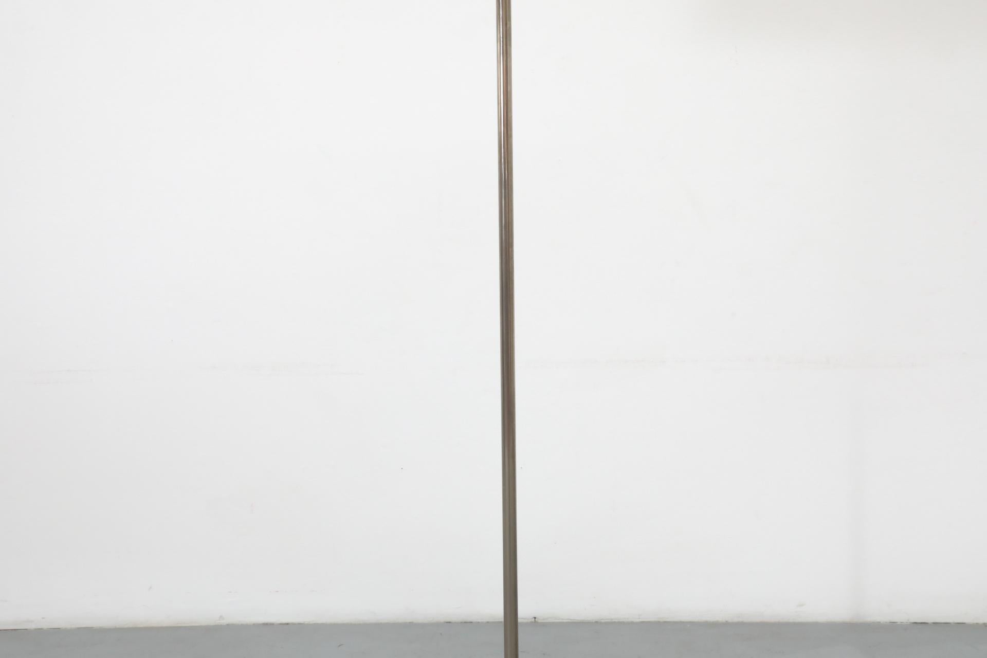 Metal 1970s Space Age Floor Lamp with White Plexi Disc Shade by Cosack Leuchte