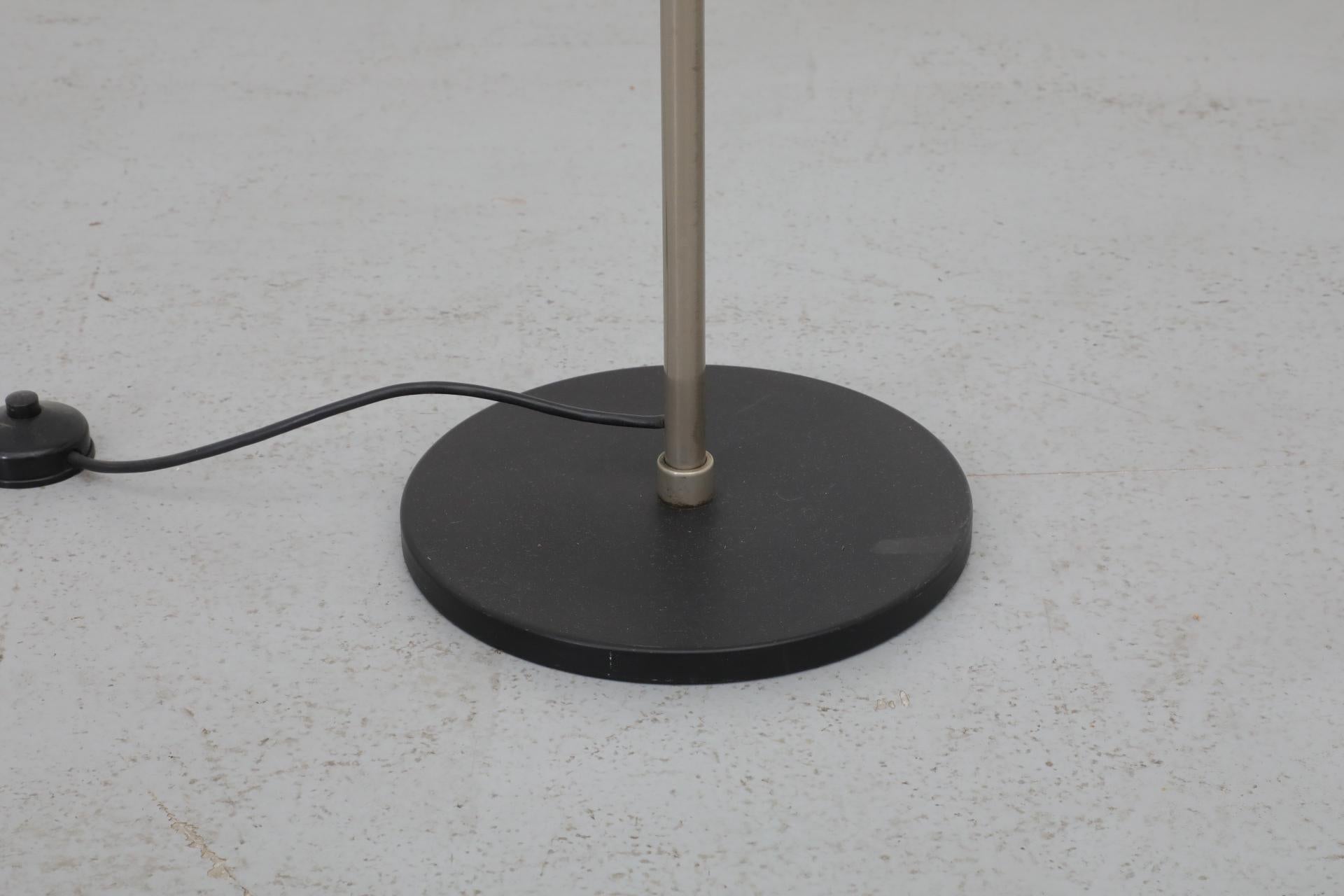 1970s Space Age Floor Lamp with White Plexi Disc Shade by Cosack Leuchte 1