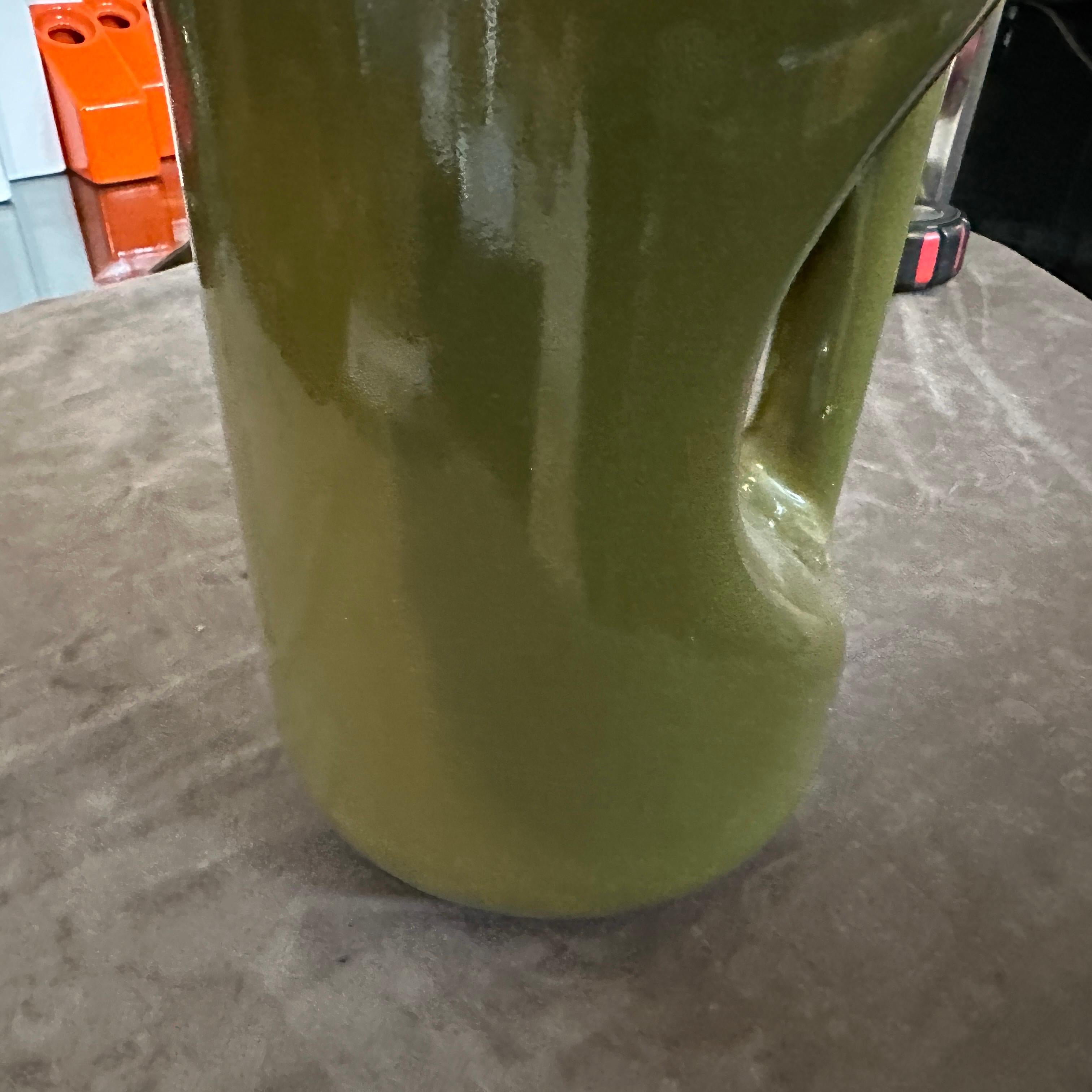 Italiano Brocca in ceramica Greene & Greene degli anni '70 di Enzo Bioli per Il Picchio in vendita