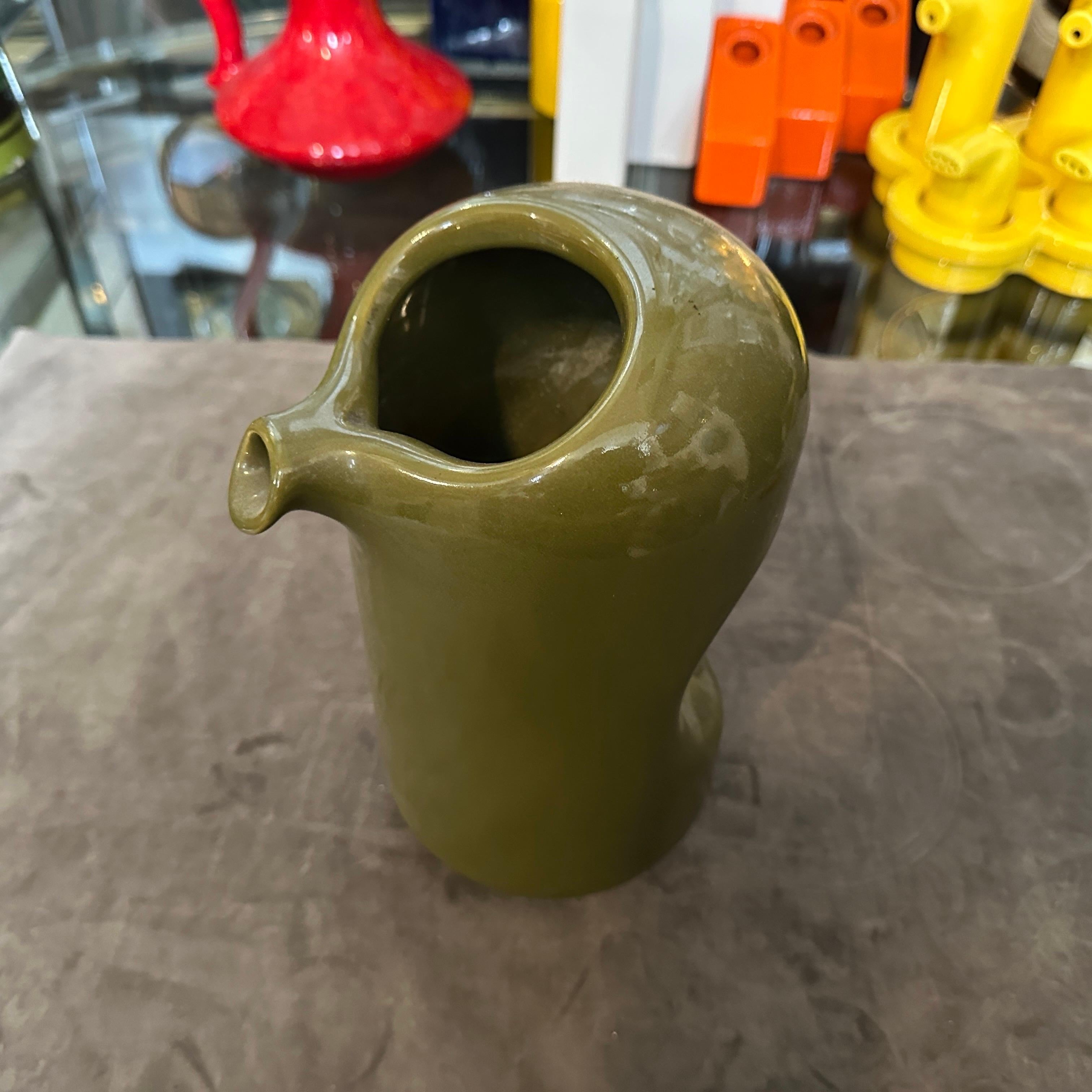 Brocca in ceramica Greene & Greene degli anni '70 di Enzo Bioli per Il Picchio in vendita 1