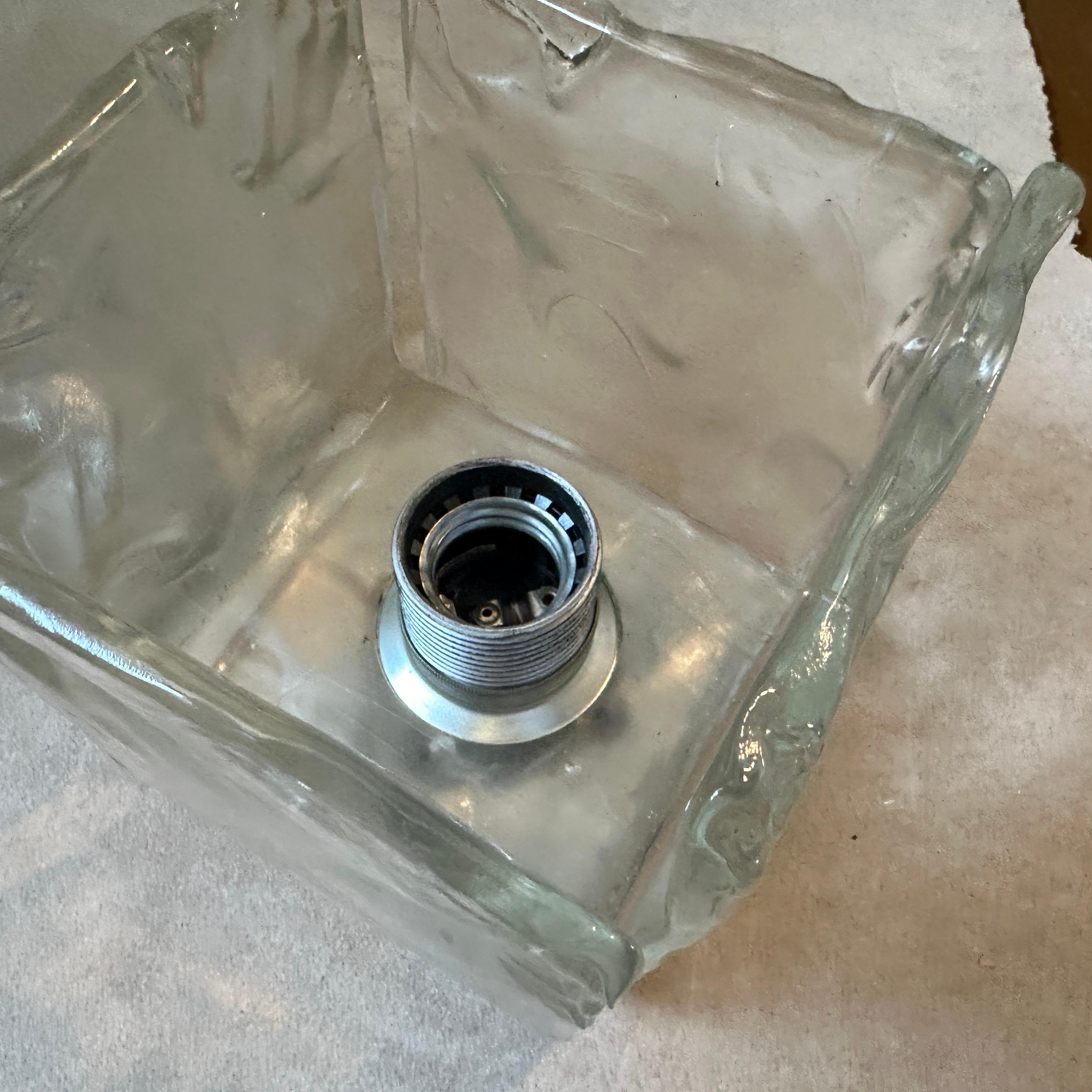 Luminaires en verre de Murano glacé de l'ère spatiale des années 1970 par Toso en vente 6