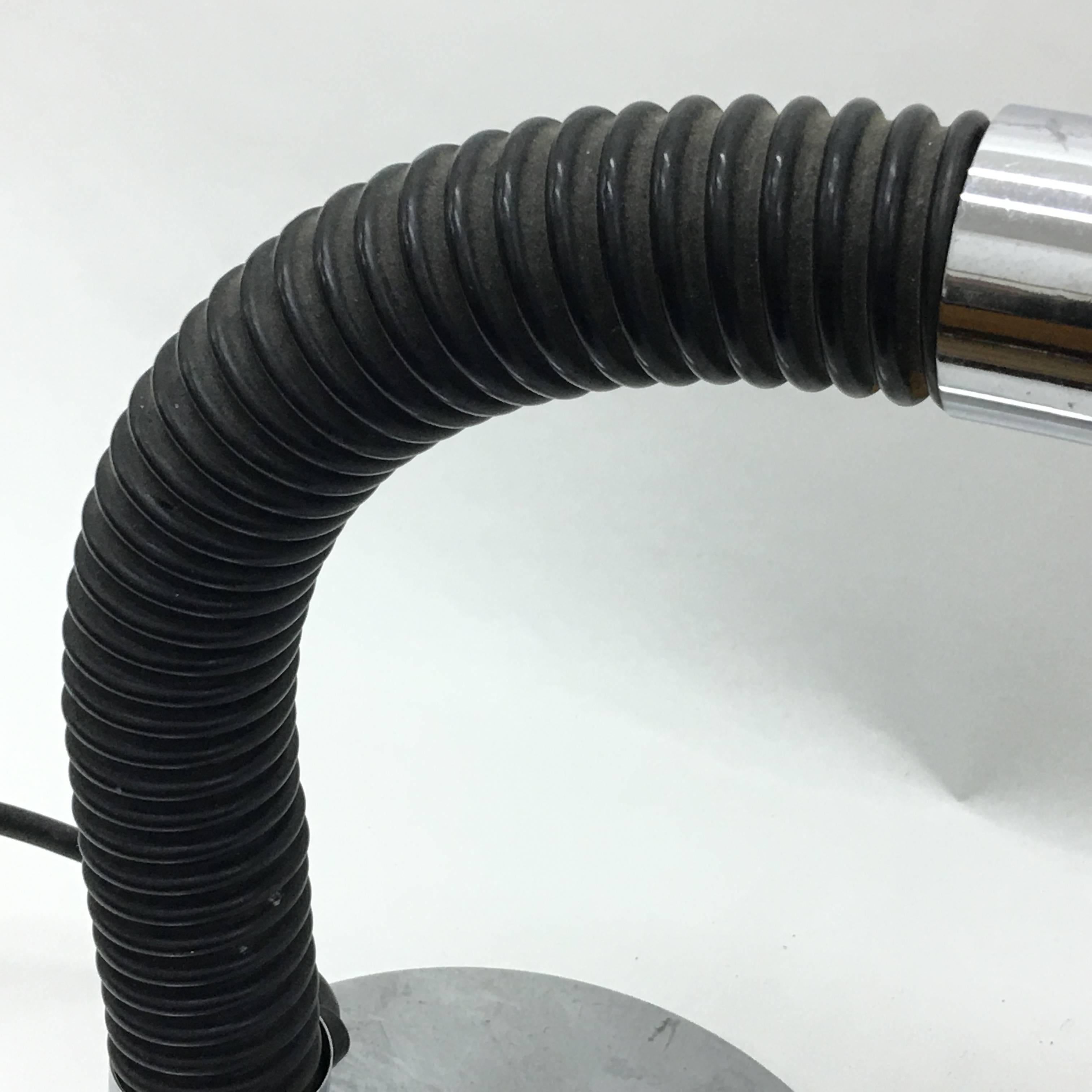 Chrome 1970s Space Age Italian Desk Lamp by Targetti Sankey For Sale