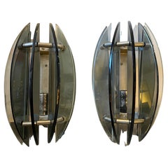1970s Space Age Italian Wall Sconces by Veca