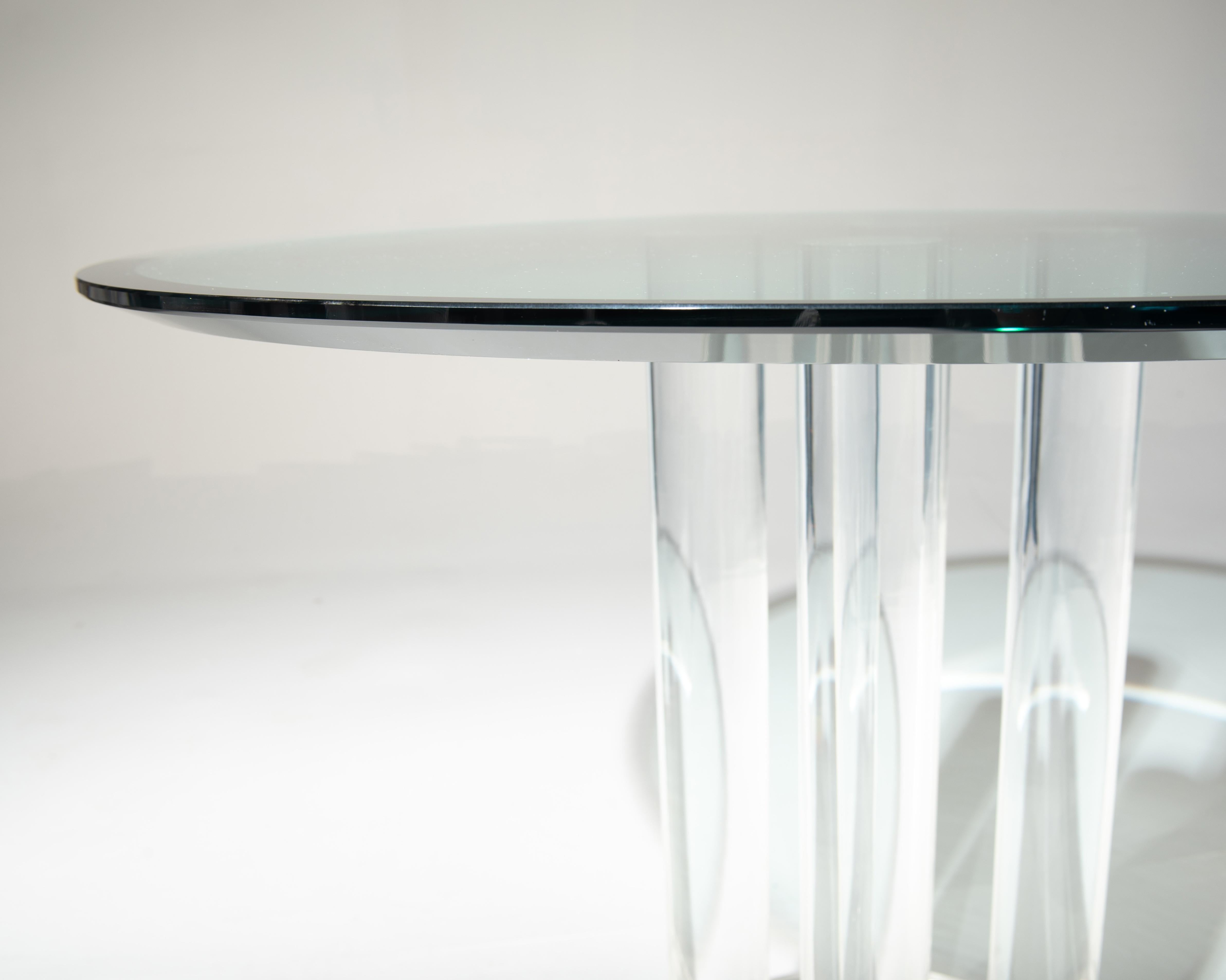 Late 20th Century 1970s Space Age Lucite Dining or Center Table