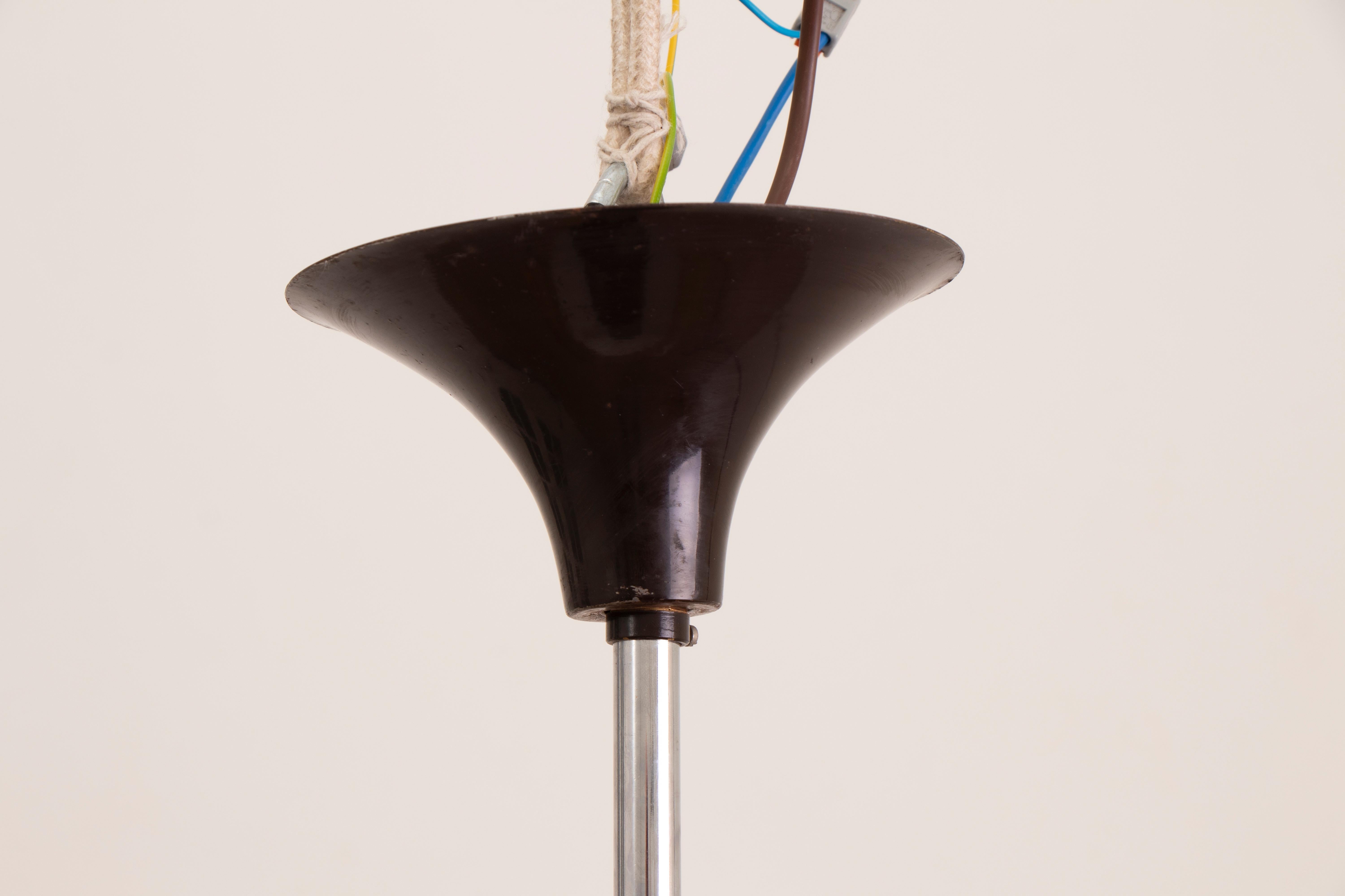 1970s Futuristic Sculptural Mazzega Murano Glass Pendant Hanging Light 14